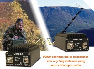 FORAX-LS connects radios to antennas over very long distances using secure fibre optic cable